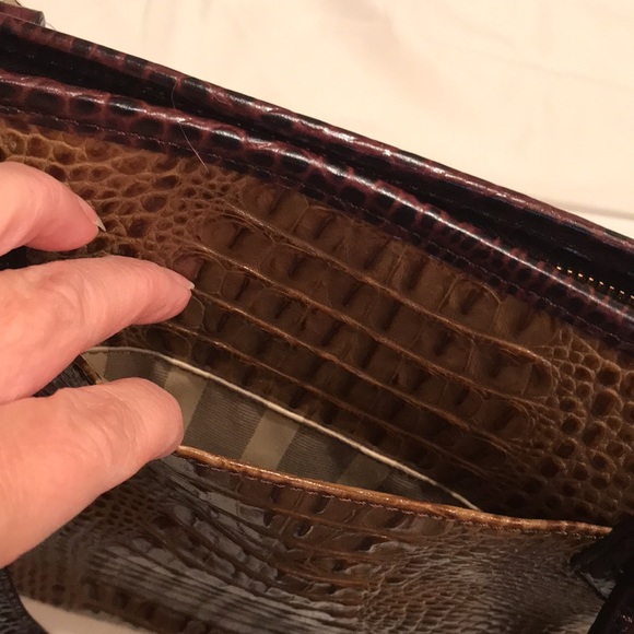 NWT BRAHMIN MEDIUM ASHER TAN CAPELLA GENUINE LEATHER LEOPARD BAG PURSE SATCHEL - Picture 9 of 16